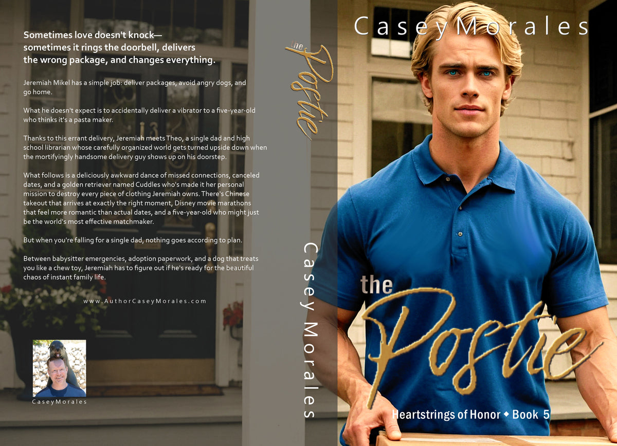 The Postie by Casey Morales, full paperback cover, Heartstrings of Honor Book 5, MM romcom