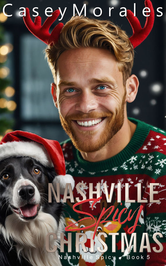 A Nashville Spicy Christmas by Casey Morales, signed paperback, Nashville Spicy Book 6, OwnVoices MM holiday romance