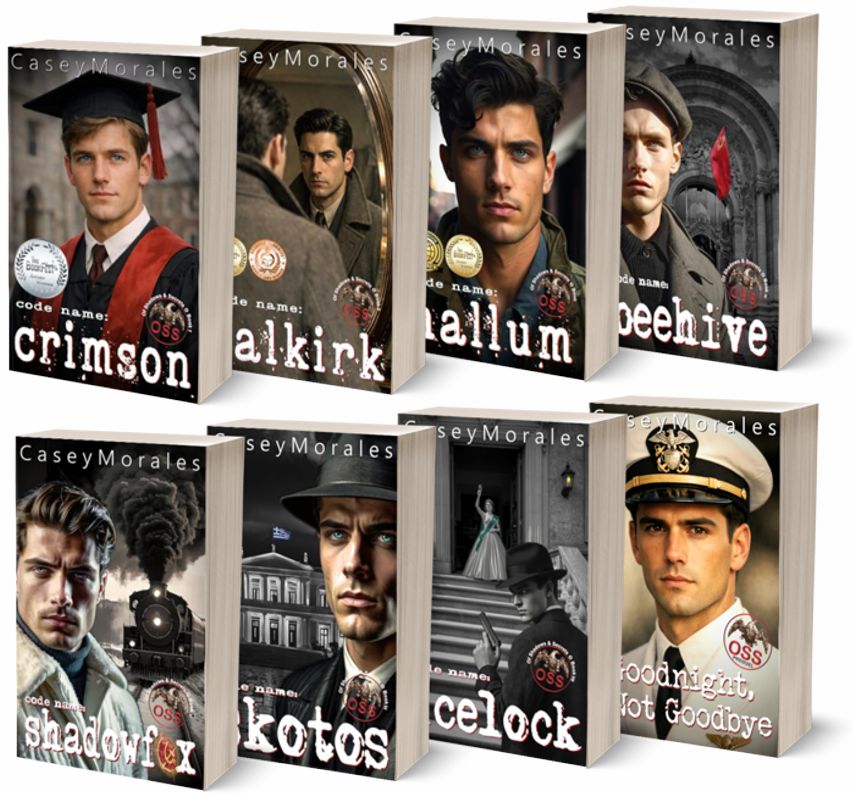 Of Shadows & Secrets 8-Book Bundle by Casey Morales: all eight signed paperbacks, MM historical spy thriller