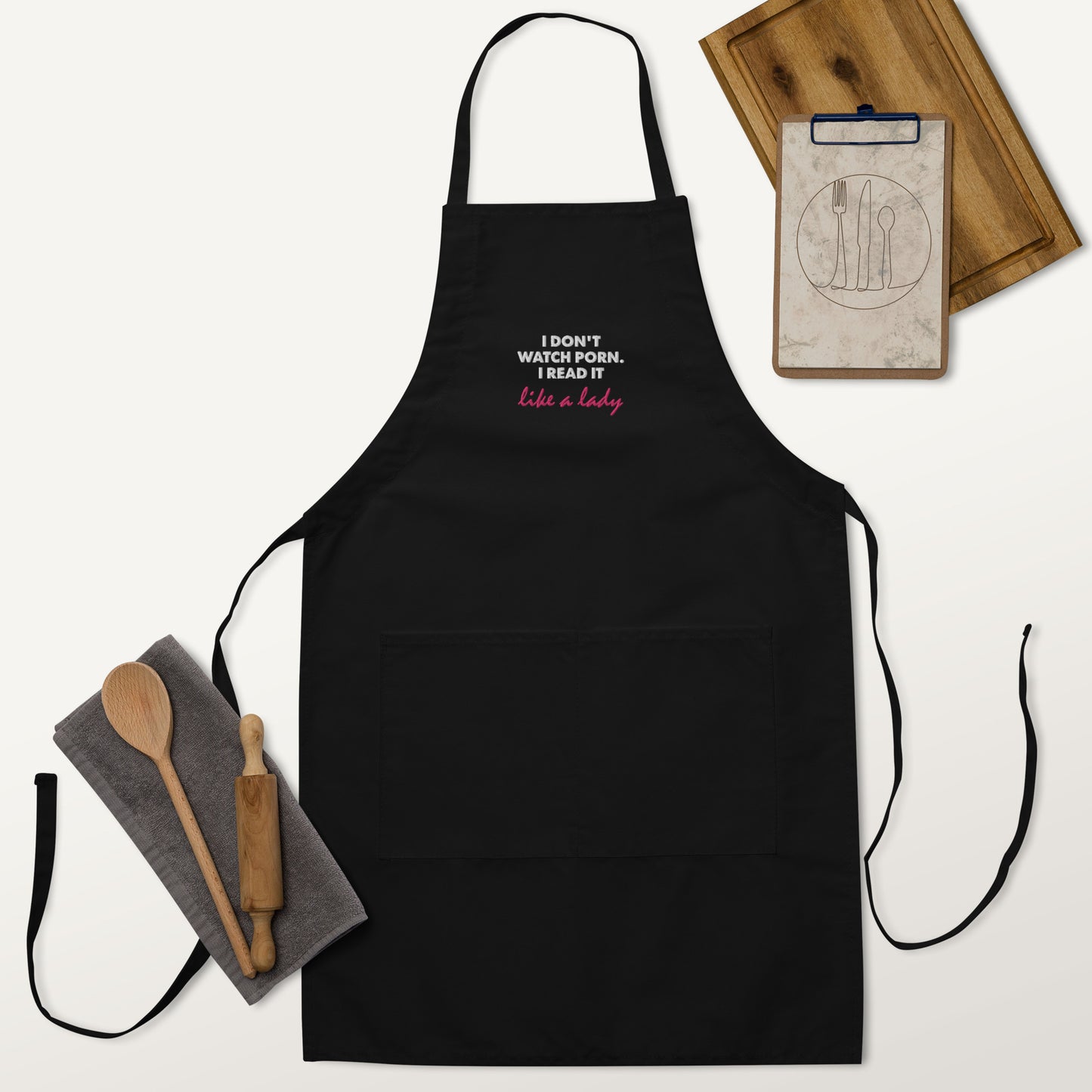 Embroidered Apron: Like a Lady