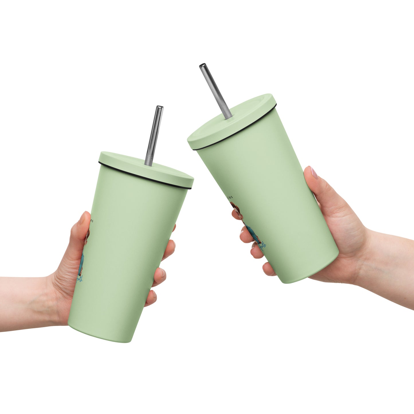 Insulated tumbler with a straw: Casey & Heath