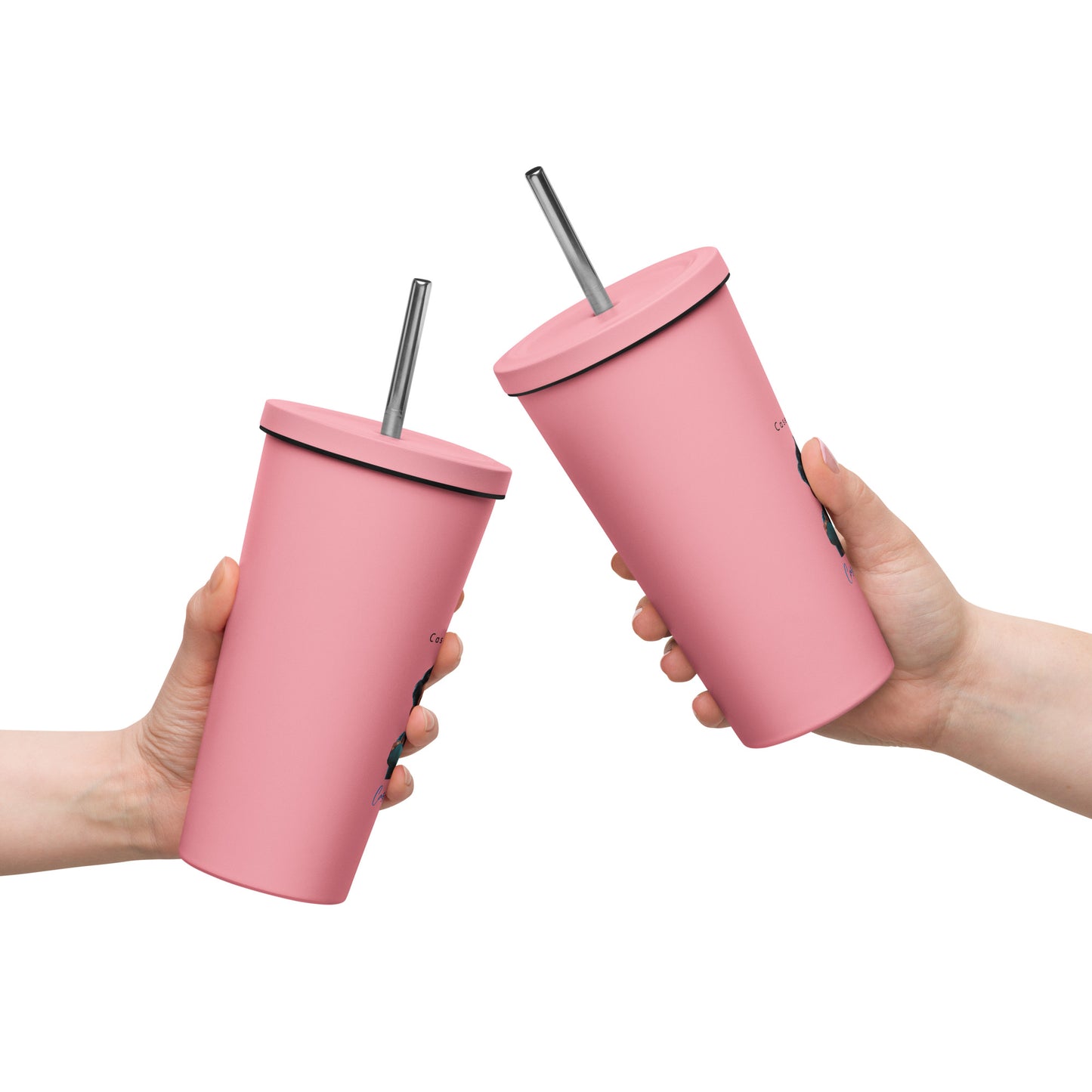 Insulated tumbler with a straw: Casey & Heath