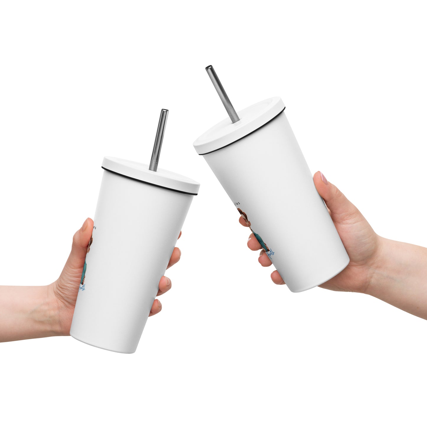 Insulated tumbler with a straw: Casey & Heath