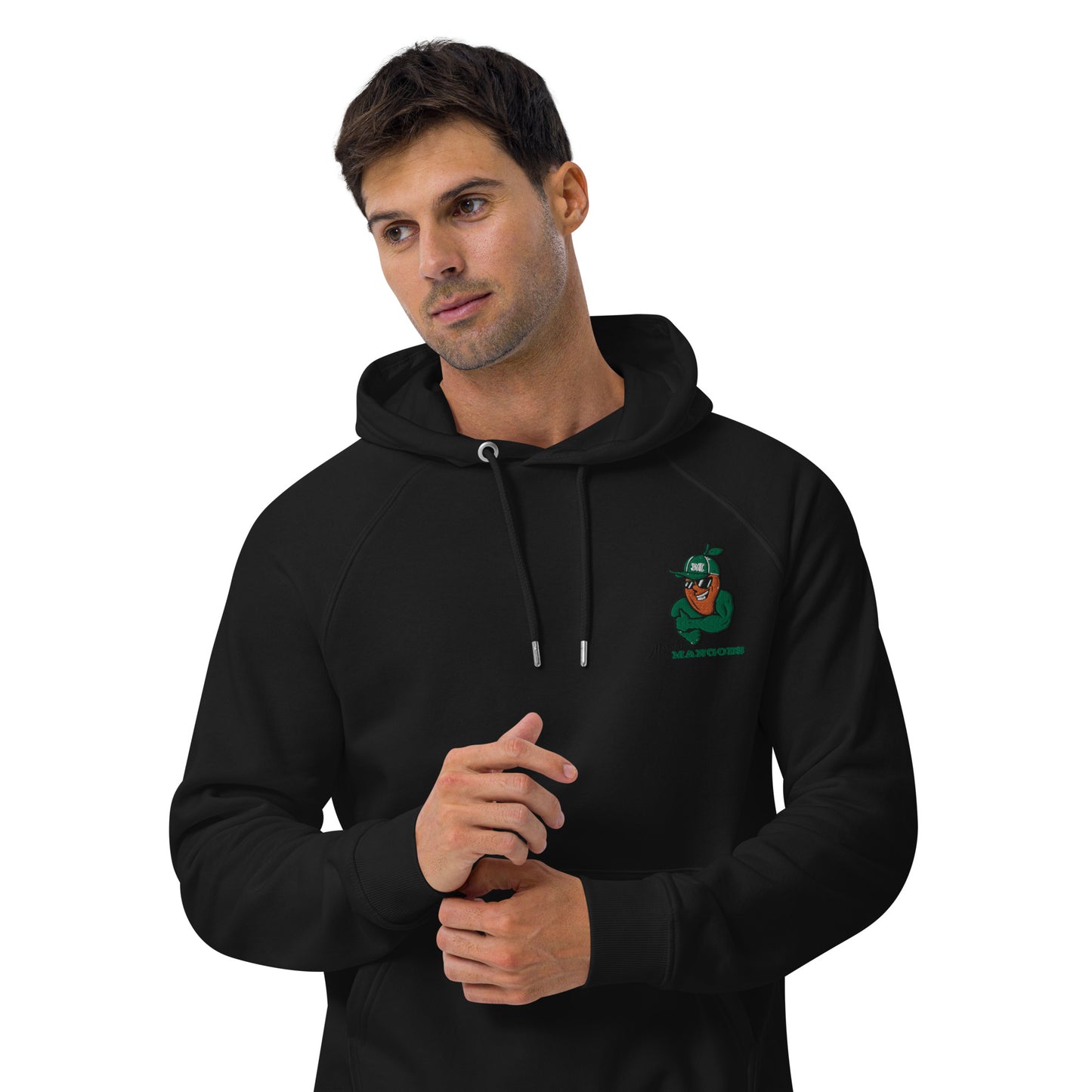 Men's eco raglan hoodie: Morales Mangoes