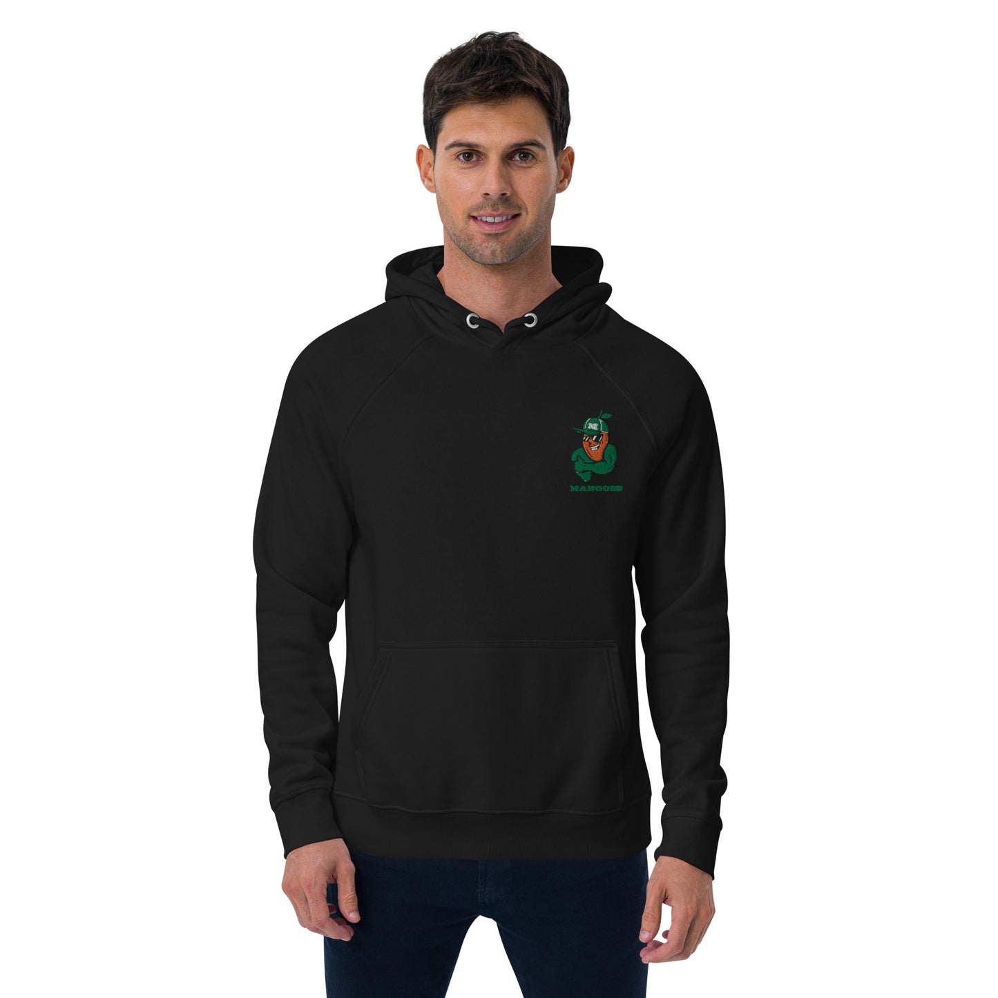 Men's eco raglan hoodie: Morales Mangoes