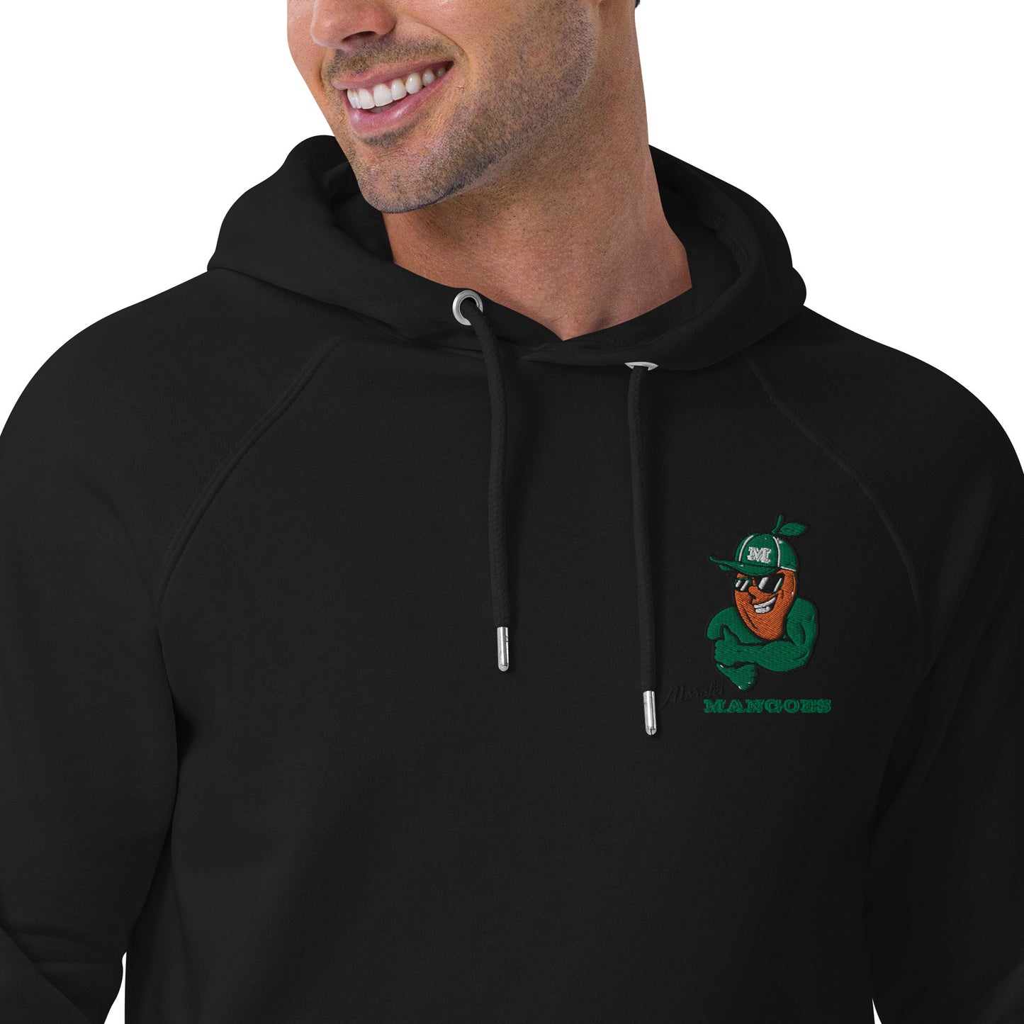 Men's eco raglan hoodie: Morales Mangoes