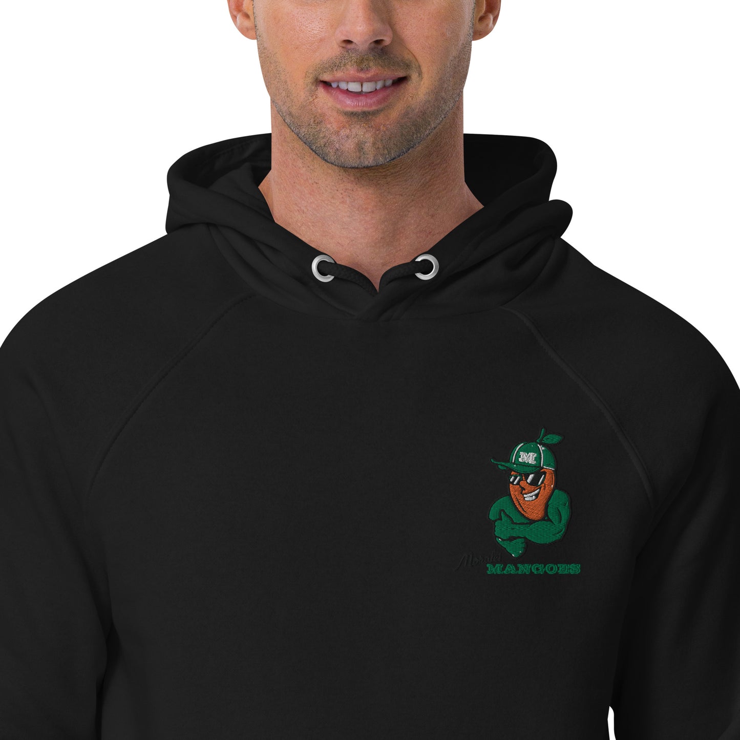 Men's eco raglan hoodie: Morales Mangoes