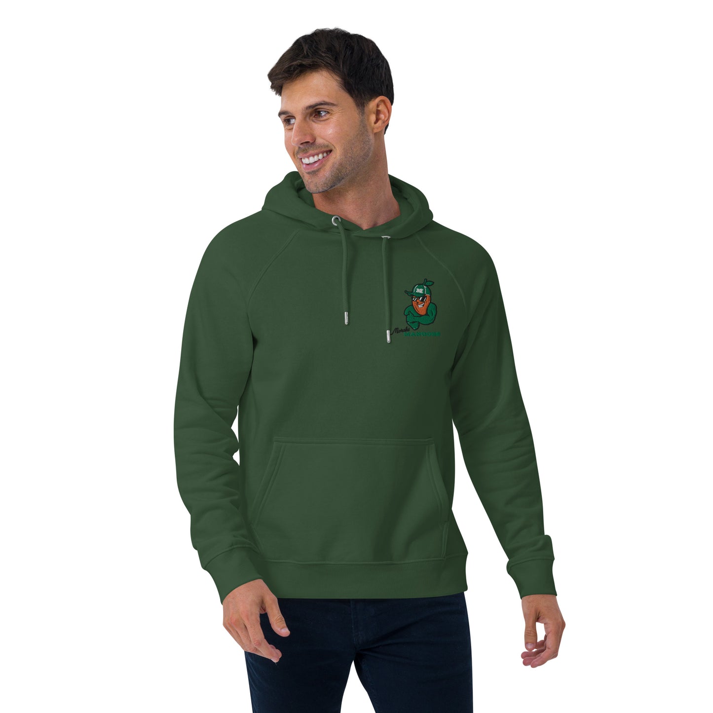 Men's eco raglan hoodie: Morales Mangoes