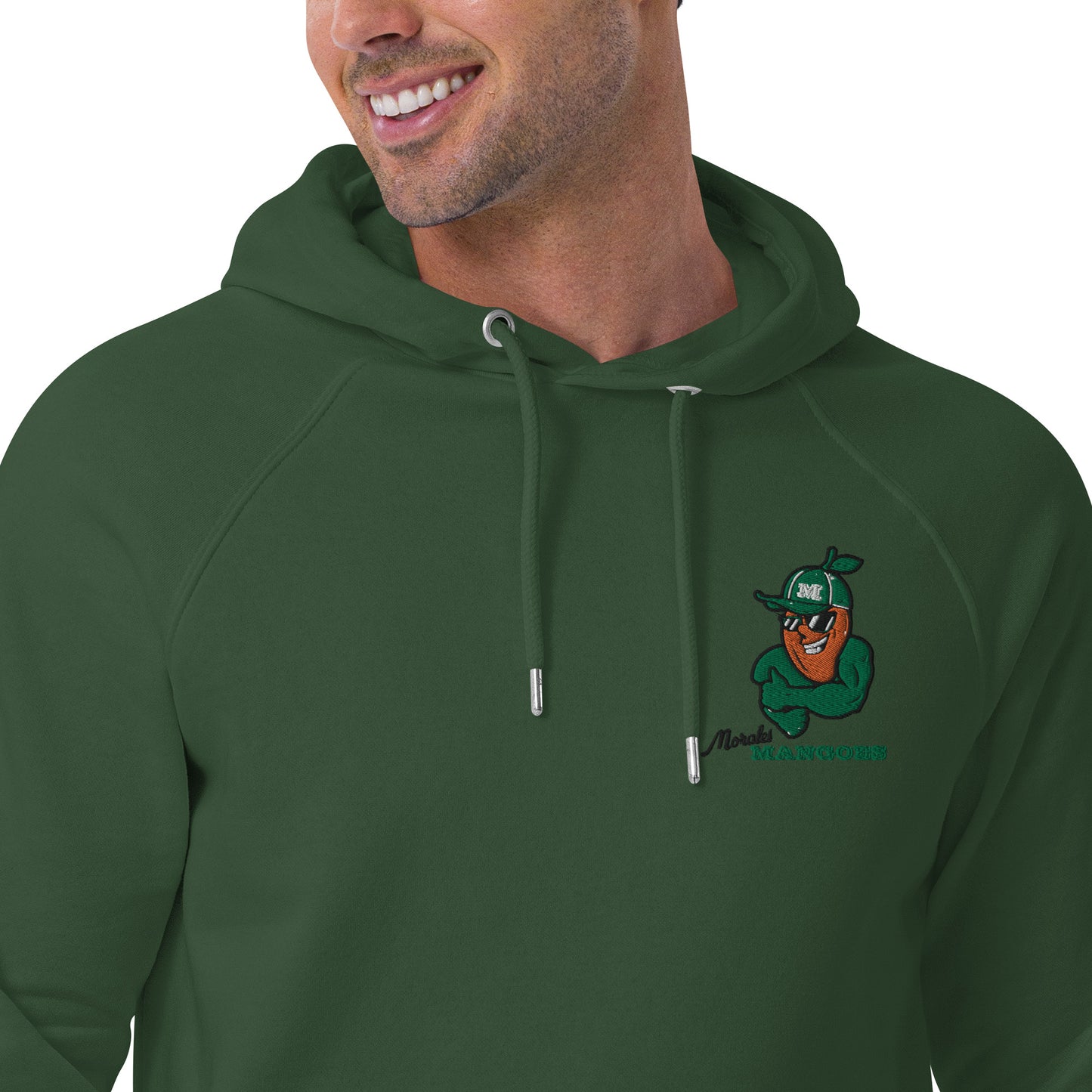 Men's eco raglan hoodie: Morales Mangoes