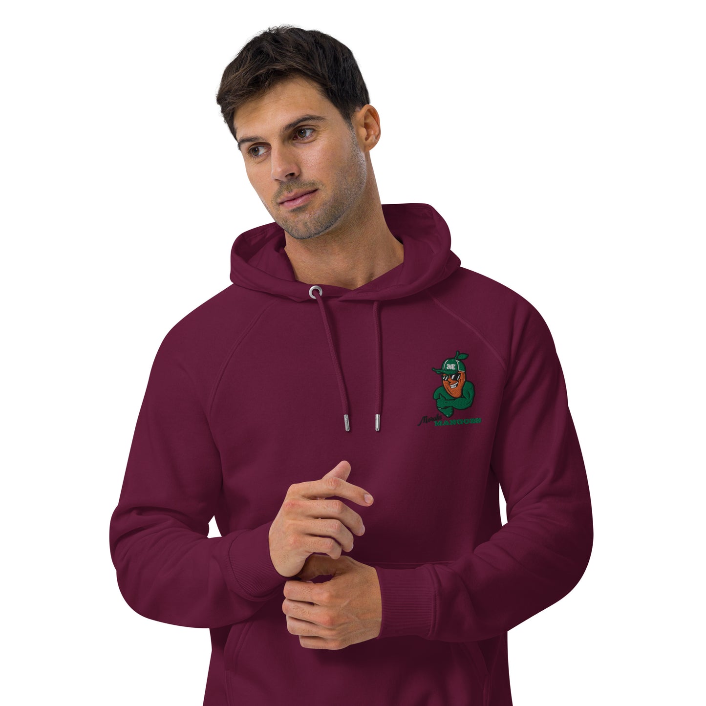 Men's eco raglan hoodie: Morales Mangoes