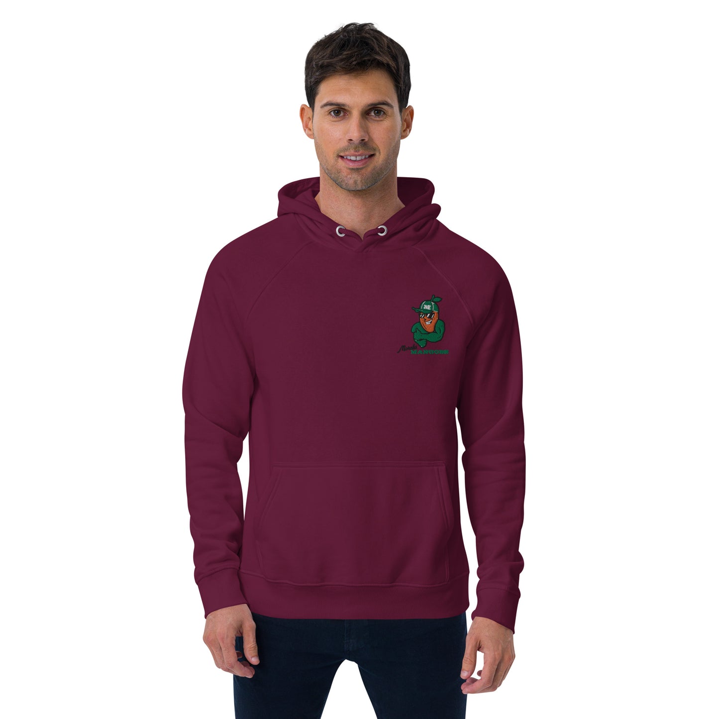 Men's eco raglan hoodie: Morales Mangoes