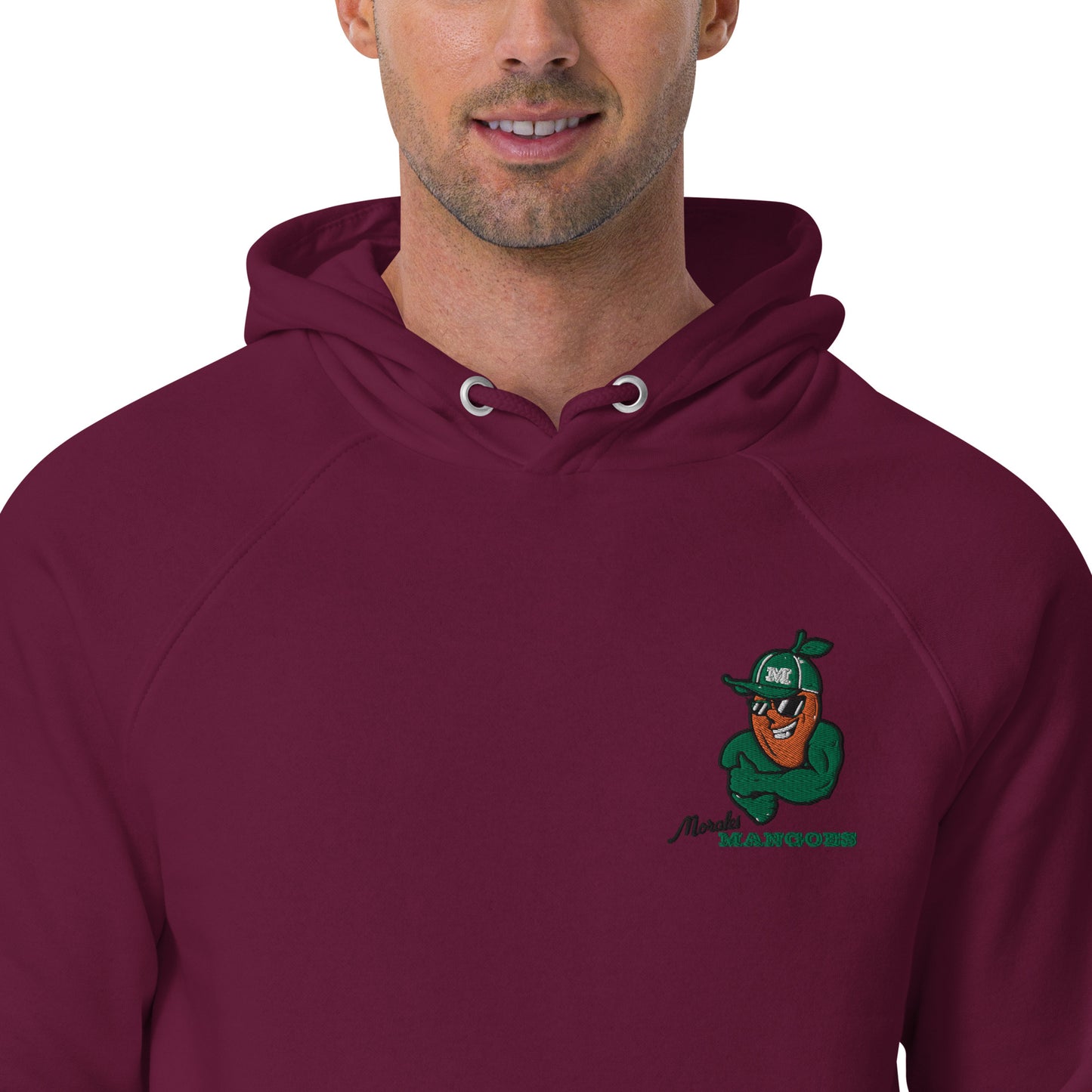 Men's eco raglan hoodie: Morales Mangoes