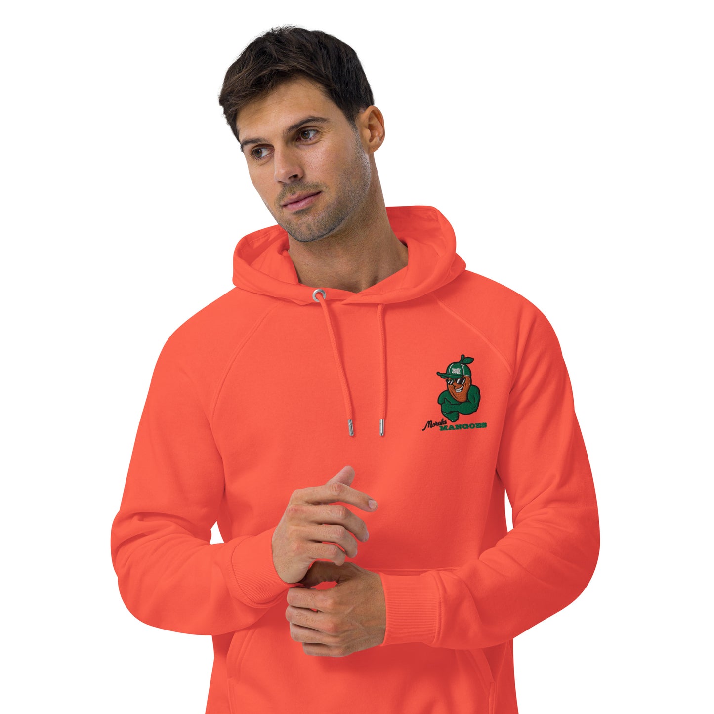 Men's eco raglan hoodie: Morales Mangoes