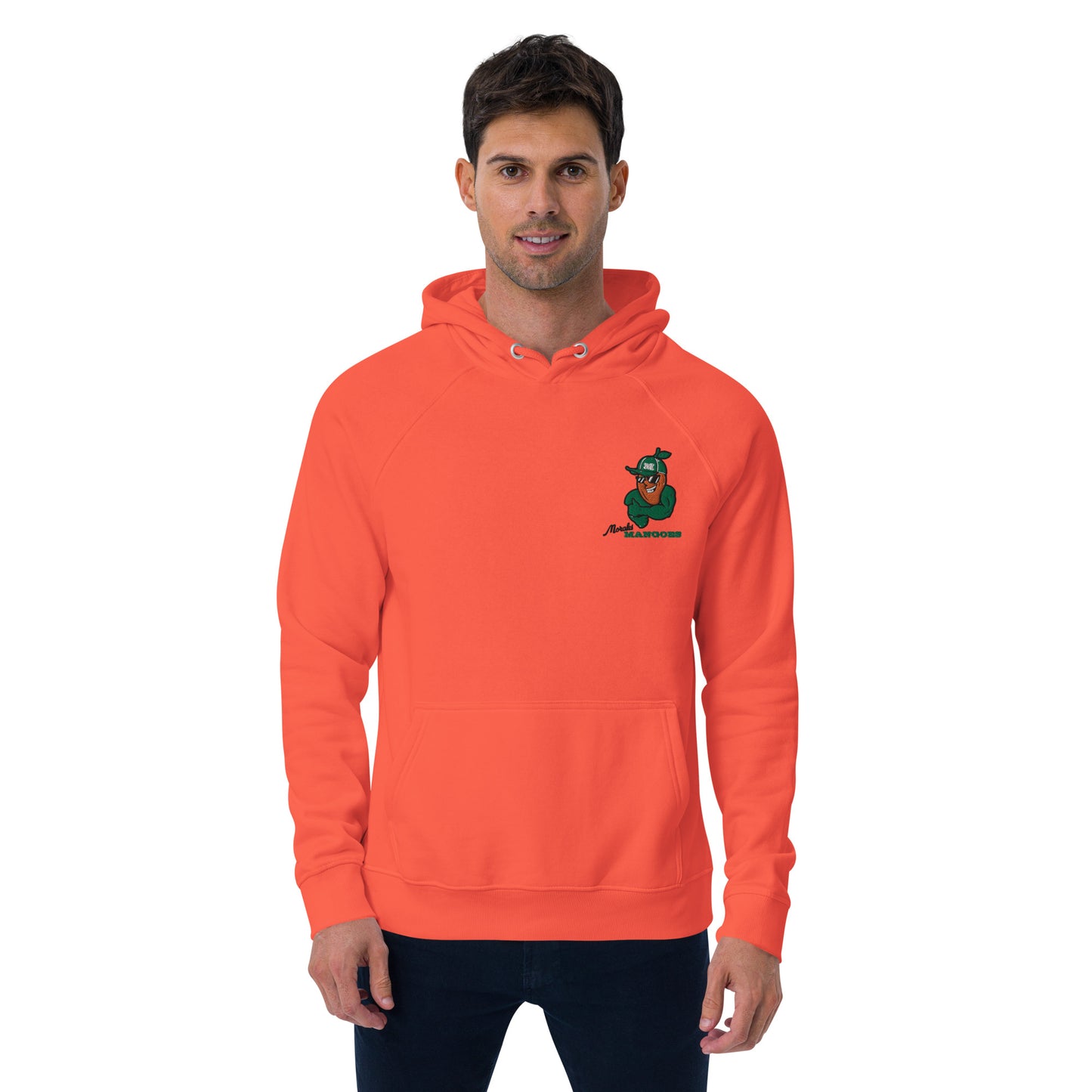 Men's eco raglan hoodie: Morales Mangoes