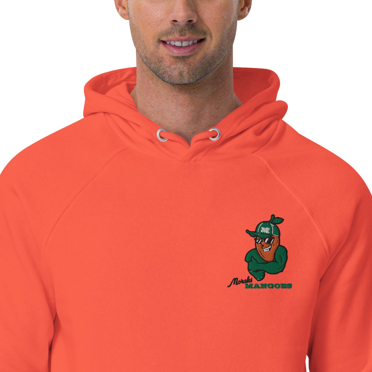 Men's eco raglan hoodie: Morales Mangoes