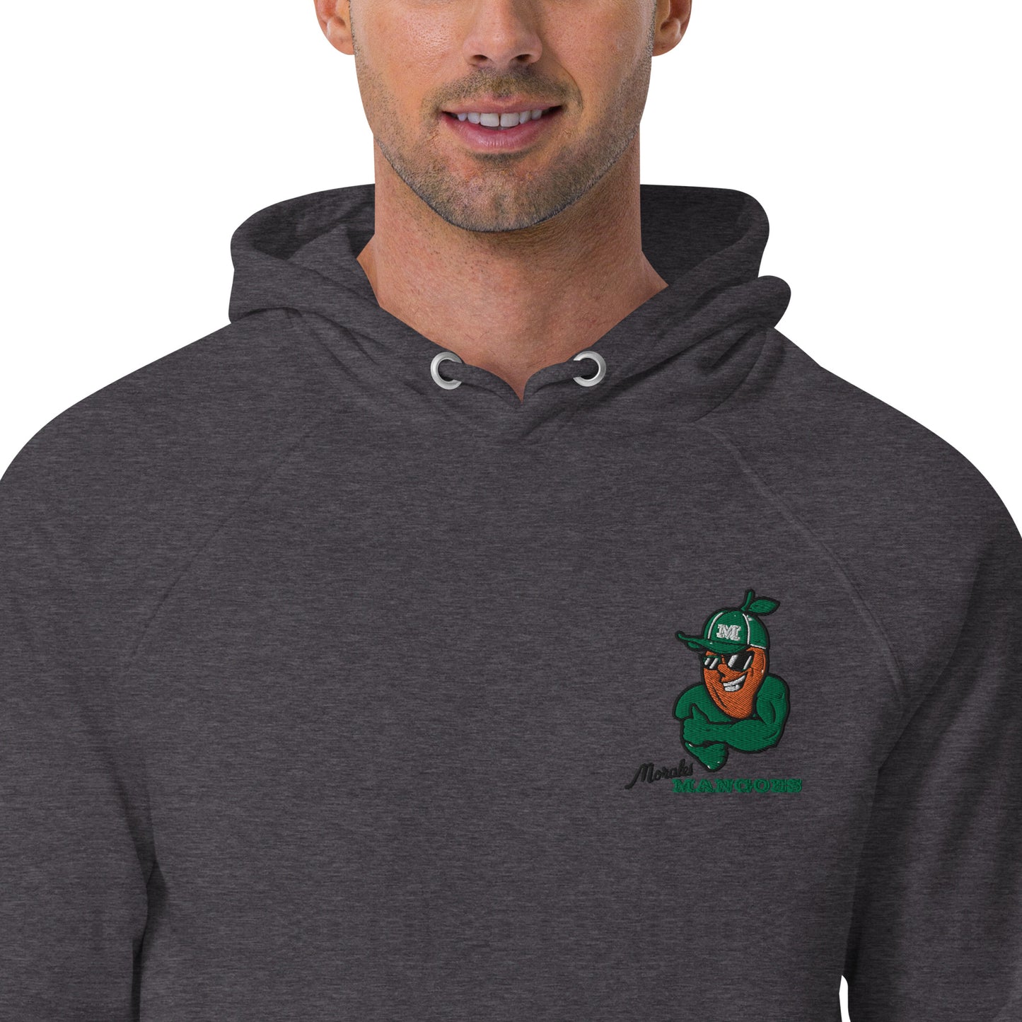 Men's eco raglan hoodie: Morales Mangoes