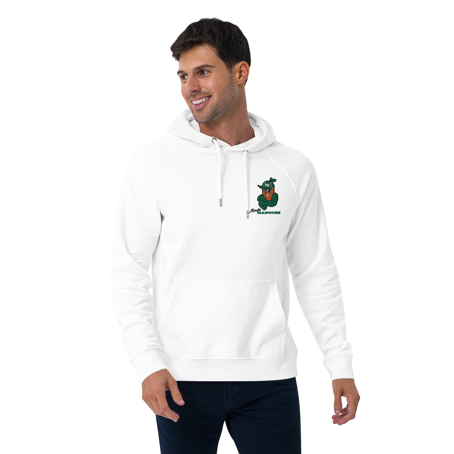 Men's eco raglan hoodie: Morales Mangoes