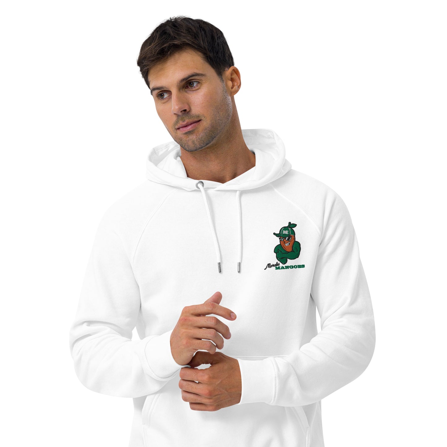 Men's eco raglan hoodie: Morales Mangoes