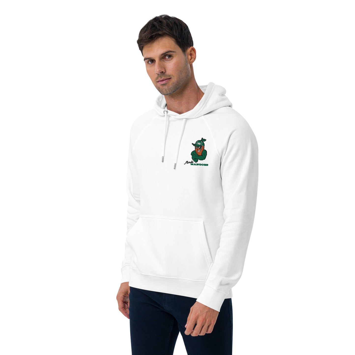 Men's eco raglan hoodie: Morales Mangoes