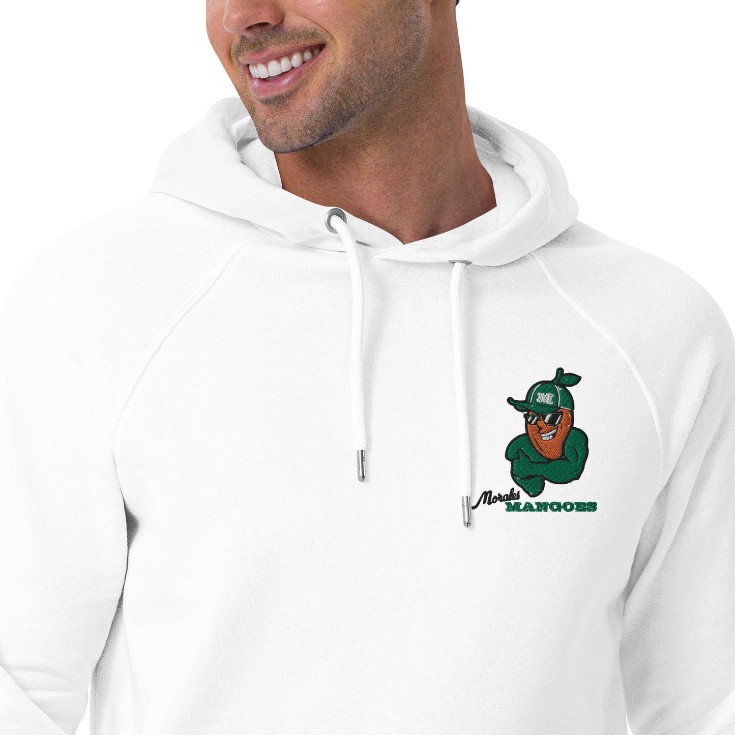 Men's eco raglan hoodie: Morales Mangoes